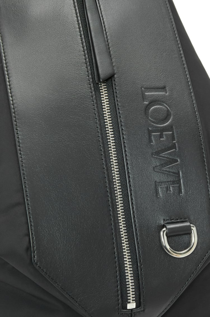 Small Convertible backpack in nylon and calfskin